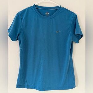 Nike Vibrant Blue Crew Neck Tee Workout Athleisure